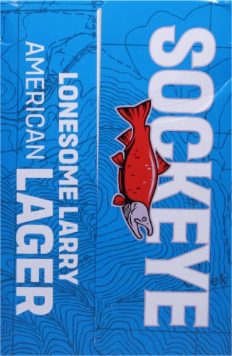 Sockeye Brewing Lonesome Larry Lager Beer Perspective: left