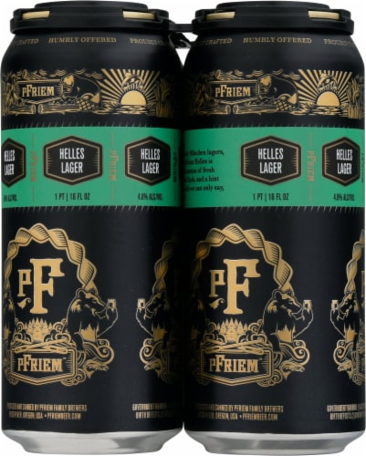pFriem™ Helles Lager Beer Perspective: left