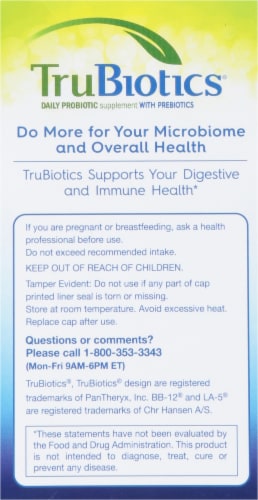 Trubiotics® Digestive + Immune Health Probiotic Supplement Perspective: left