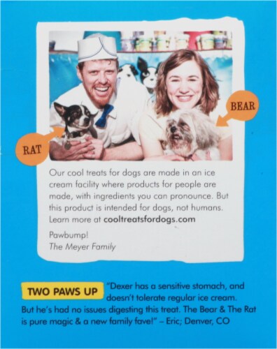 The Bear & The Rat Bacon Peanut Butter Frozen Yogurt Dog Treat Perspective: left