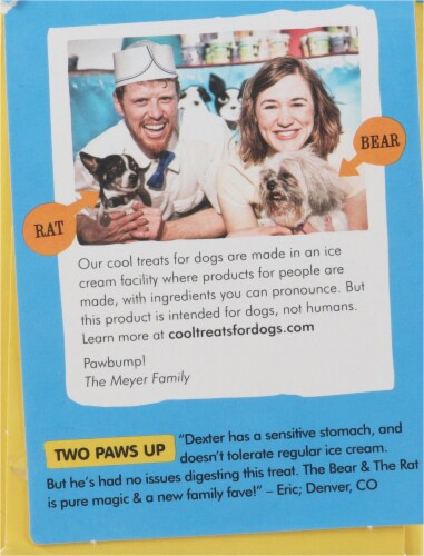 The Bear & The Rat Banana & Peanut Butter Flavored Frozen Yogurt Dog Treat Cups Perspective: left