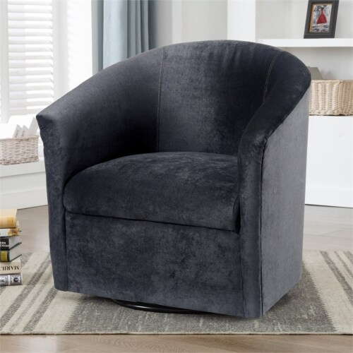 Charcoal grey swivel chair sales