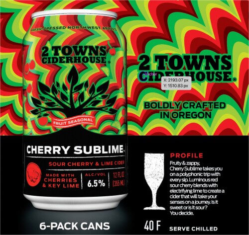 2 Towns Ciderhouse® Cosmic Currant Cranberry Currant Cider Perspective: left