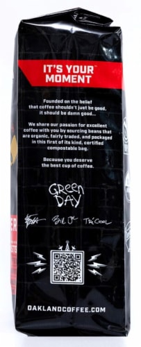 Oakland Coffee Atomic Garden Organic Ground Medium-Dark Roast- 12oz Bag Perspective: left