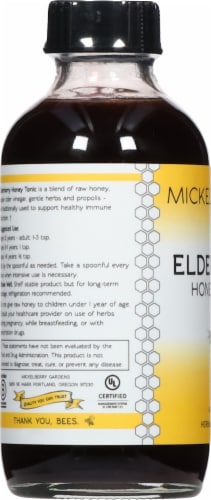 Mickelberry Gardens Elderberry Raw Honey Tonic Perspective: left