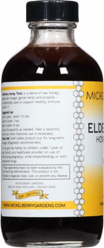 Mickelberry Gardens  Elderberry Raw Honey Tonic Perspective: left