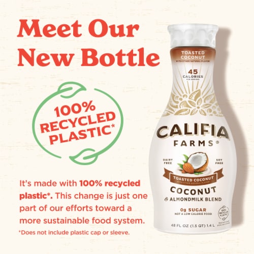 Califia Farms® Dairy Free Toasted Coconut Almond Milk Blend Perspective: left