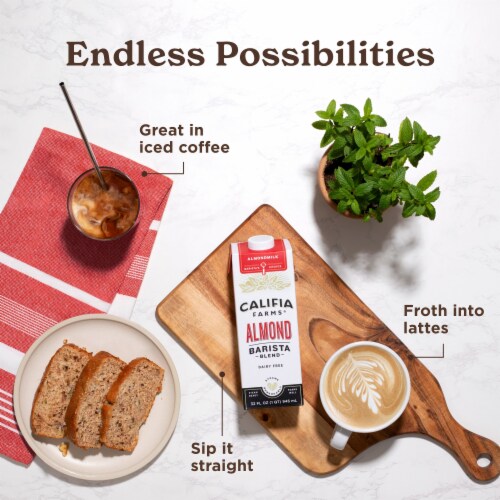 Califia Farms - Almondmilk Almond Barista 32oz Perspective: left
