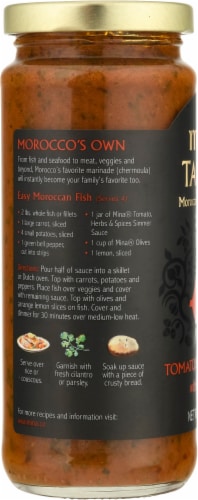 Mina Tagine Moroccan Fish Cooking Sauce Perspective: left