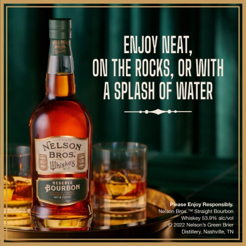 Nelson Brothers Reserve Bourbon Whiskey Perspective: left