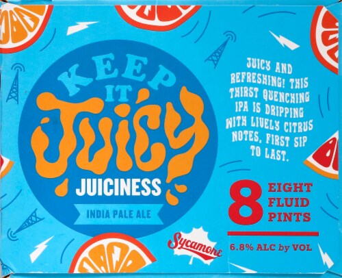 Sycamore Keep It Juicy Juiciness India Pale Ale Perspective: left