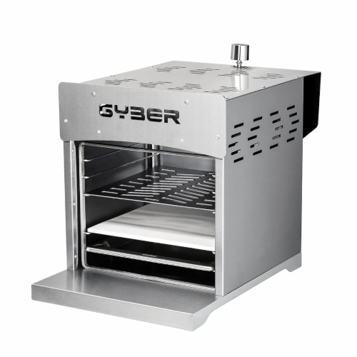 Gyber Dutton Stainless Steel Portable Camping Infrared Propane Gas Grill, Silver Perspective: left