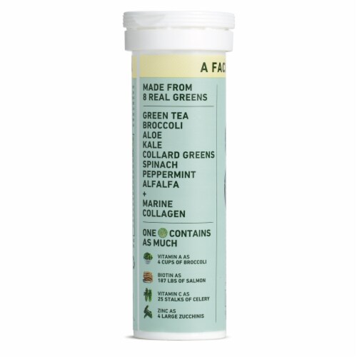 8Greens® Effervescent Skin with Collagen Tablets Perspective: left