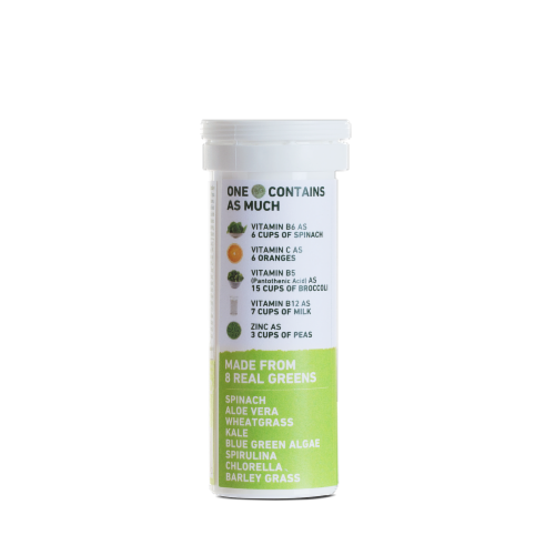 8Greens® Melon Effervescent Tablets Perspective: left