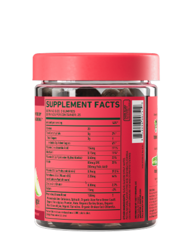 8Greens® Apple Daily Greens Gummies Supplement Perspective: left