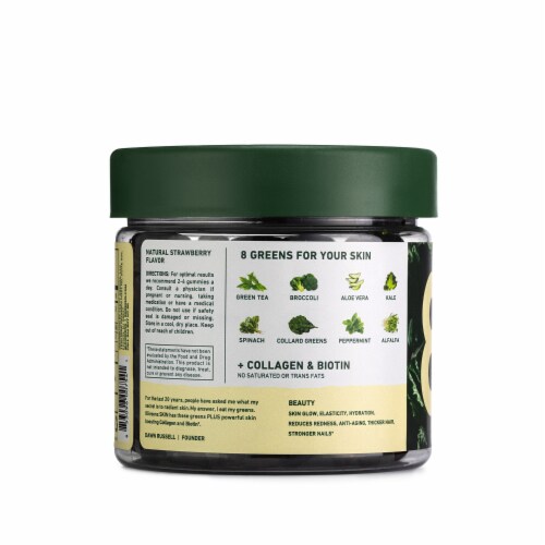 8Greens Skin Collagen & Biotin Gummies Perspective: left