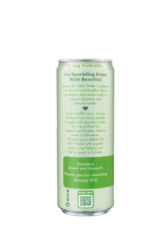 Doctor D's® Crisp Apple Sparkling Probiotic Drink Perspective: left