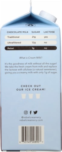 Rebel Lactose Free Chocolate Cream Milk Perspective: left