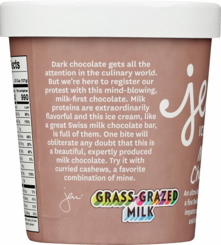 Jeni's Milkiest Chocolate Ice Cream Pint Perspective: left