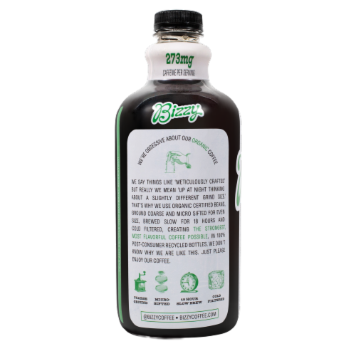 Bizzy Organic Cold Brew Espresso Blend Coffee Perspective: left