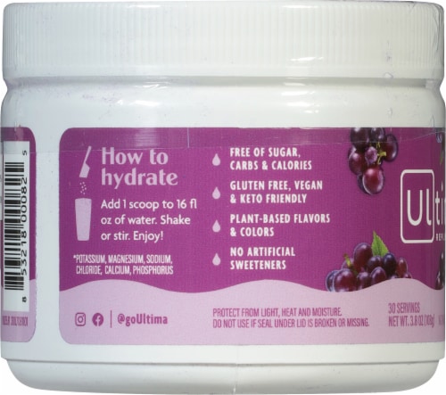 Ultima Health Products Ultima Replenisher™ Electrolyte Powder Grape Perspective: left