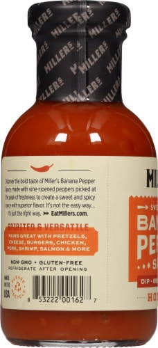 Millers Sweet & Spicy Banana Pepper Hot Mustard Perspective: left