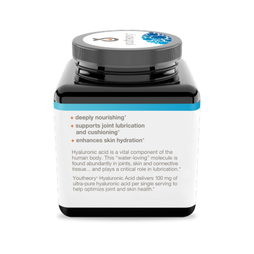 Youtheory® Hyaluronic Acid Advanced Formula Anti-Aging Tablets Perspective: left