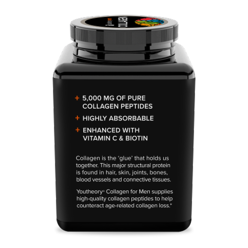 Youtheory Men's Collagen Supplement Tablets Perspective: left