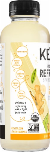 Kevita® Sparkling Probiotic Drink Lemon Ginger Perspective: left
