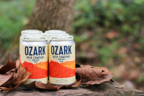 Ozark Beer Company Lager Craft Beer Perspective: left