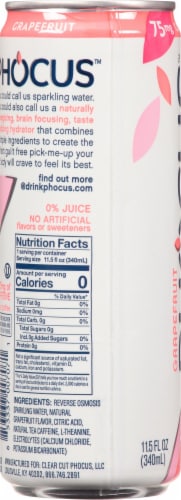 Phocus™ Caffeinated Grapefruit Flavored Sparkling Water Can Perspective: left