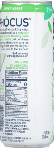 Phocus™ Caffeinated Crisp Apple Flavored Sparkling Water Can Perspective: left