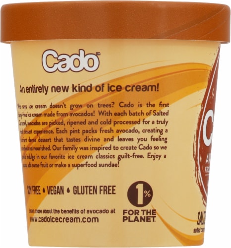 Cado™ Salted Caramel Dairy Free Avocado Frozen Dessert Perspective: left