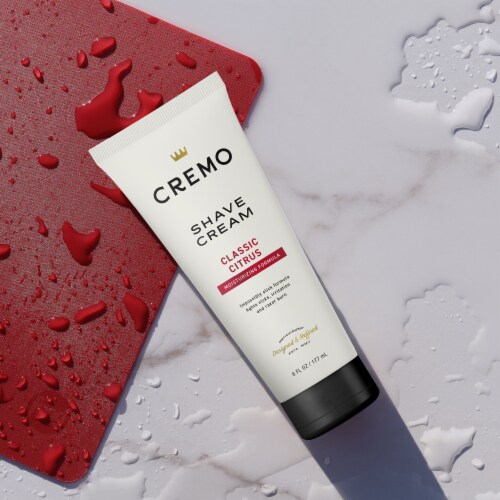 Cremo Original Moisturizing Shaving Cream for Men Classic Citrus Scent Perspective: left