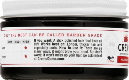 Cremo High Shine Hair Styling Pomade, 4 oz - Jay C Food Stores