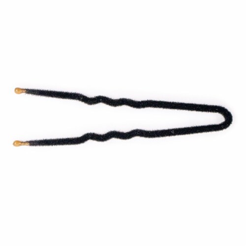 No-Slip Frenchies Black Velvet Hairpins - 20 Pins Perspective: left