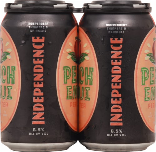 Independence Brewing Peach Emoji Peach Tea Sour Ale Perspective: left