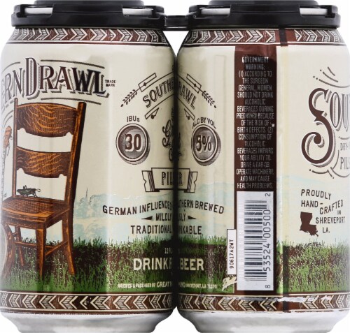 Great Raft Brewing Southern Drawl Dry-Hopped Pilsner Perspective: left