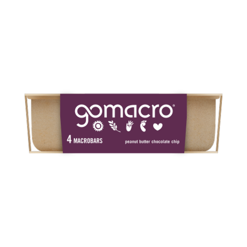 GoMacro® MacroBar™ Peanut Butter Chocolate Chip Bars Perspective: left
