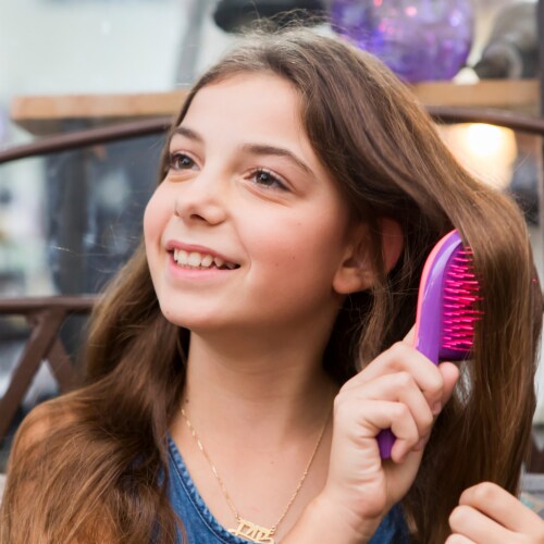 Michel Mercier The Girlie Detangler Brush Regular Hair - Pink-Purple for Women 1 Pc Perspective: left
