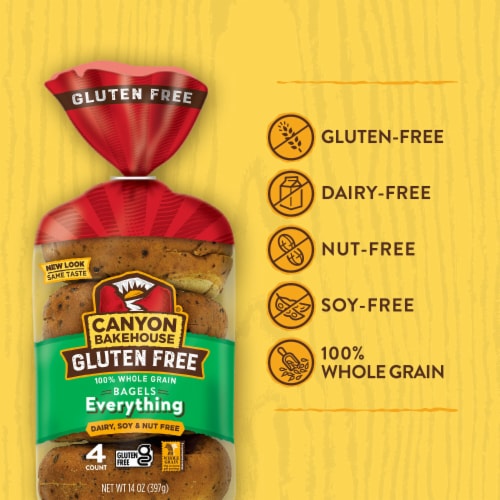 Canyon Bakehouse® Gluten Free Everything Bagels Perspective: left