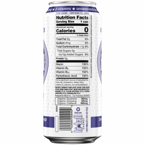 hi-ball Blackberry Sparkling Energy Water Perspective: left
