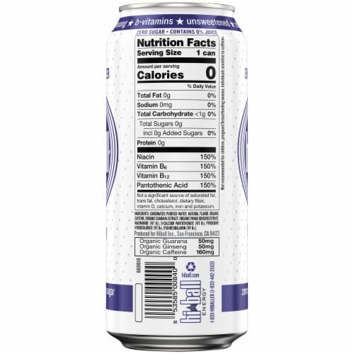 Hi-ball Blackberry Energy Drink Can Perspective: left