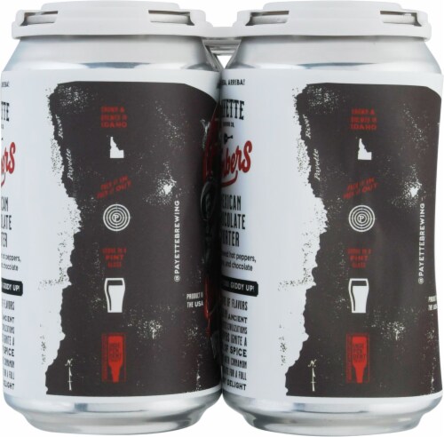 Payette Brewing Co. Embers Mexican Chocolate Porter Beer Cans Perspective: left