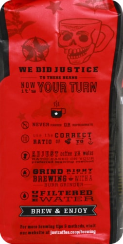 Just Coffee Co-op Maya Super Dark Roast Organic Ground Coffee Perspective: left