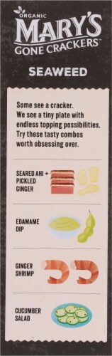 Mary's Gone Crackers Super Seed™ Seaweed & Black Sesame Crackers Perspective: left