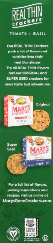 Mary's Gone Crackers™ Tomato + Basil Real Thin Crackers Perspective: left