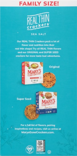 Mary's Gone Crackers™ Sea Salt Real Thin Crackers Perspective: left
