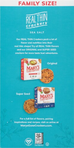 Mary's Gone Crackers™ Sea Salt Real Thin Crackers Perspective: left
