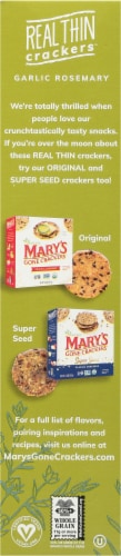 Mary's Gone Crackers™ Gluten Free Organic Garlic Rosemary Real Thin Crackers Perspective: left
